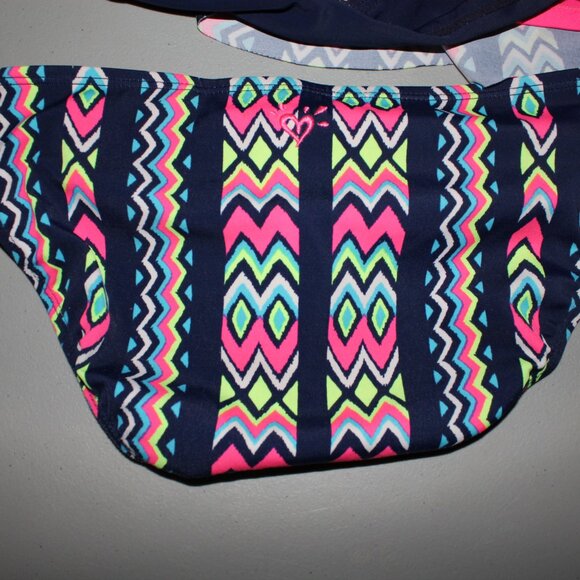 Multi Color 2 Pcs Justice Bikini Swimsuit Size 14 - Picture 7 of 11